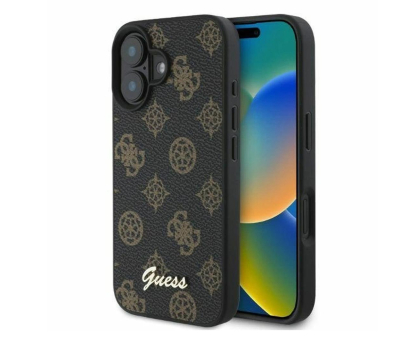 Etui / obudowa na smartfona Guess Peony Script Logo do iPhone 16 czarny